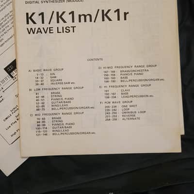 KAWAI K1r Owner's Manual image 2