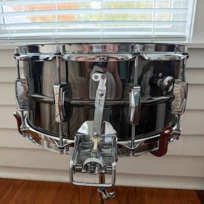 1970s Ludwig 6.5x14 Black Beauty Super Sensitive Snare Drum - READ DESCRIPTION image 5