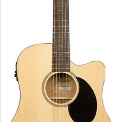 Jasmine JD39CE-NAT Dreadnought Acoustic Electric Guitar. Natural Finish w/ case, B-Stock image 7