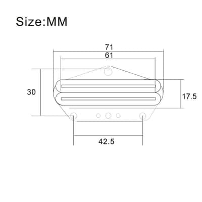 Alnico 2 Telecaster Tele Guitar Double Blades Humbucker Bridge Pickup image 3
