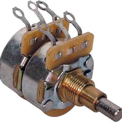 Fender 001-9268-049 62 Jazz Bass 250K/500K Audio Taper Concentric Solid Shaft Volume / Tone Potentiometer