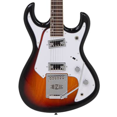 SPECIAL OFFER!! Vintage REVO Series 'Waverider' Electric Guitar ~ 3 Tone Sunburst image 4