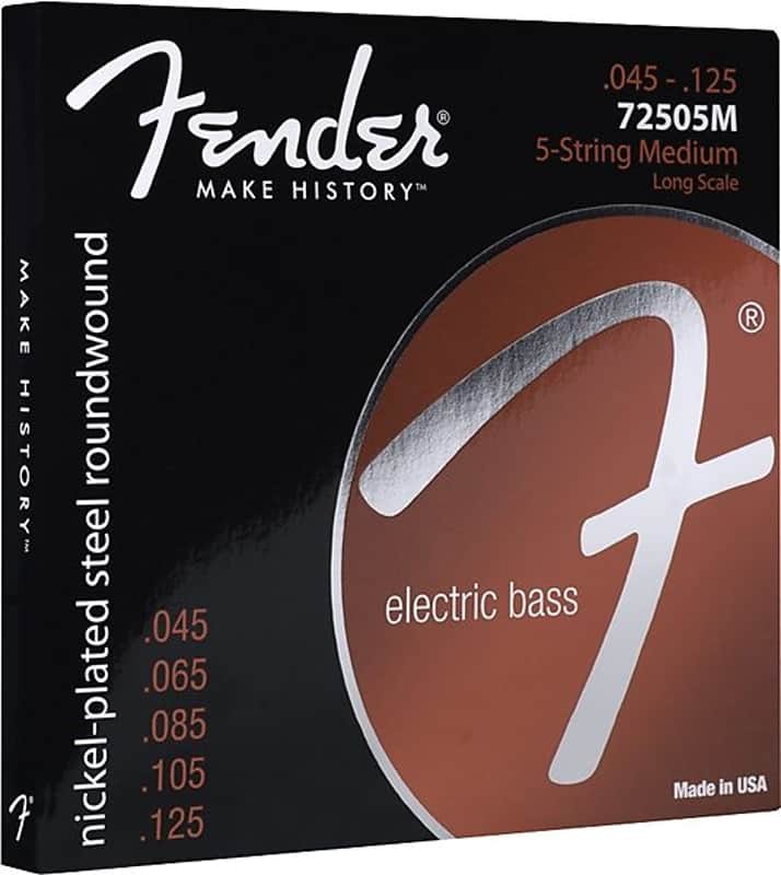 Fender 7250 Bass Strings, Nickel Plated Steel, Long Scale, 7250-5M .045-.125 Gauges, (5) Standard image 2