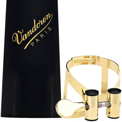 Vandoren LC56GP M/O Series 24ct Gold Soprano Saxophone Ligature and Plastic Cap