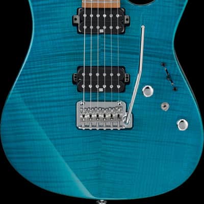 Ibanez Martin Miller Signature 6 String Electric Guitar w/Case - Transparent Aqua Blue (MM1TAB) image 2