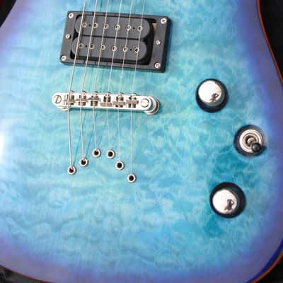Dean Vendetta 4.0 Translucent Blue Quilted Top Guitar John Petrucci Liquifier Dimarzio Pickups! image 9