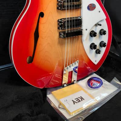Rickenbacker 1993 Plus 12-String Semi-Hollow Guitar, Fire Glo, 3 Toaster Pickups, Stereo, HSC image 5