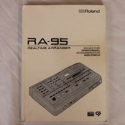 Roland Owner's Manual for Realtime Arranger RA-95 Midi