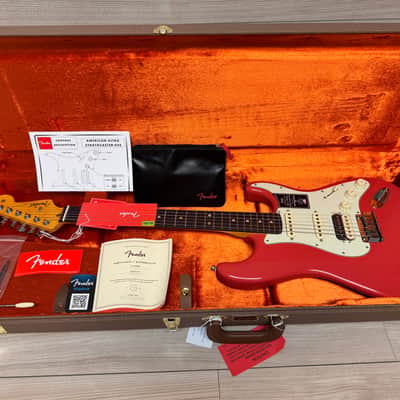 Fender American Ultra Luxe Vintage '60s Stratocaster HSS Electric Guitar, Fiesta Red - #1721 image 16