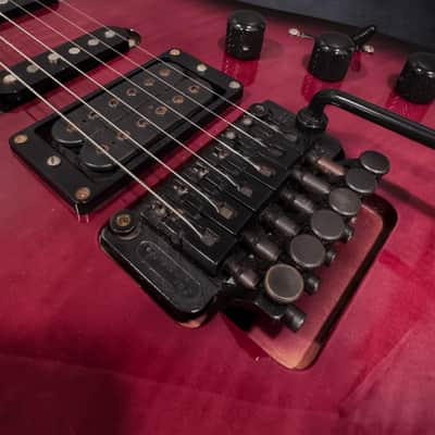 Jackson Professional Dinky LT - MIJ- 1991-1992 - Red Flame - Upgraded image 4