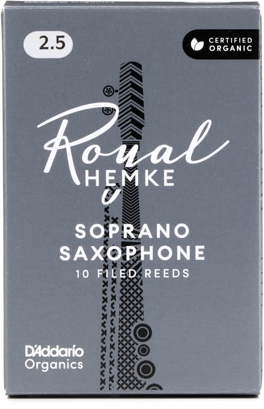 D'Addario Royal Hemke Soprano Saxophone Reeds - 2.5 10-pack (2-pack) Bundle image 1