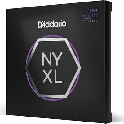 D'Addario NYXL1164 7-String 11-64 Electric Guitar Strings Medium image 1