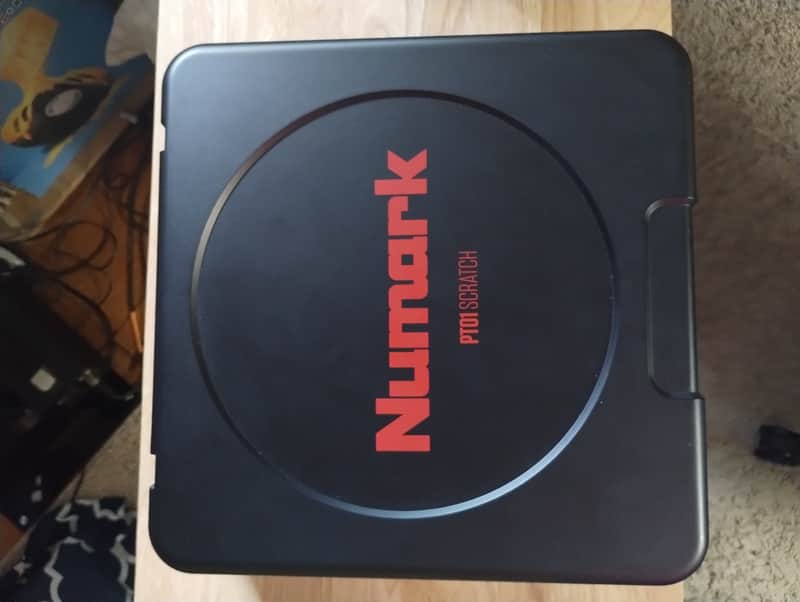 Numark PT01 Scratch Portable Turntable with DJ Scratch Switch 2010s - Black & Blue image 1