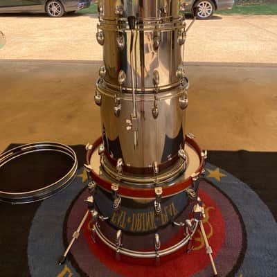 Yamaha Vintage 9000DA 4pc Chrome Over Wood Drum Set image 8