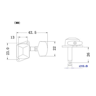 Black Semiclosed String Tuning Pegs Machine Heads Tuners Keys 6 In Line Right Hand for Electric Guitars image 2