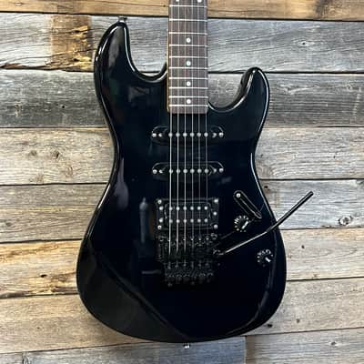 (16900) Fender/Squier Contemporary Bullet HST (Strat Body, 2nd version) - Floyd Rose - Late 80’s/Early 90’s - Black image 3