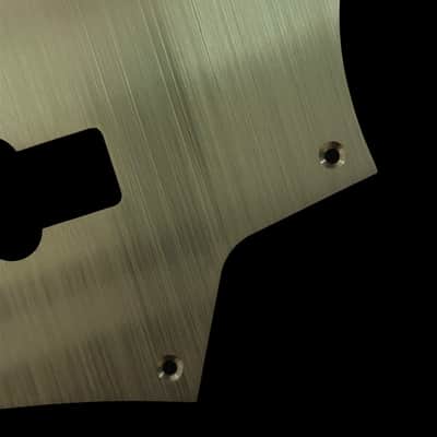 Jazz Bass Pickguard Scratchplate - 10-hole Contemporary - Brushed Brass - Made To Order image 7