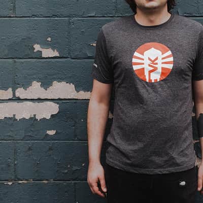 Vintage King T-Shirt - Gray with Red Logo - Medium image 3