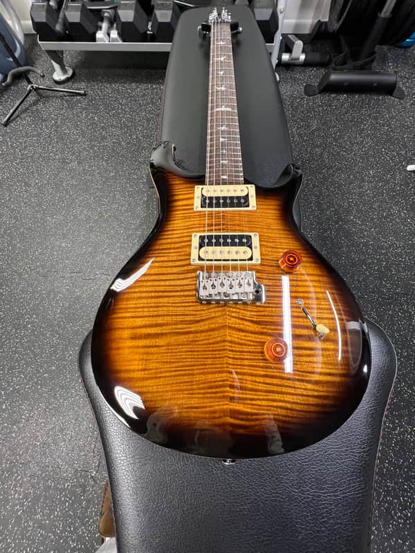 2021Paul Reed Smith PRS SE Custom 24 - black gold Sunburst w/ Gigbag image 1