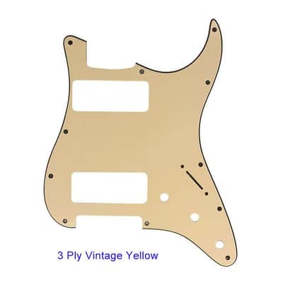Stratocaster Guitar PICKGUARD-3Ply Vintage Yellow image 1