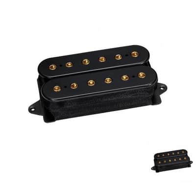 DiMarzio DP215 Evo 2 Humbucker Bridge Pickup F-spaced, Black with gold poles - NEW image 1