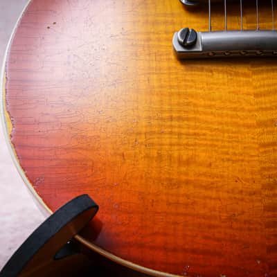 GIBSON USA Custom Shop 59 Reissue Les Paul Murphy Lab Heavy Aged " Aged Cherry Burst + Rosewood" (2023) image 11