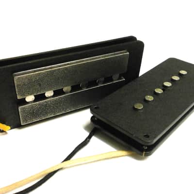 Jazzmaster HYBRID Pickup Set HOT Alnico 2 P90 / Humbucker Hand Wound Fender FAT by Q pickups image 2
