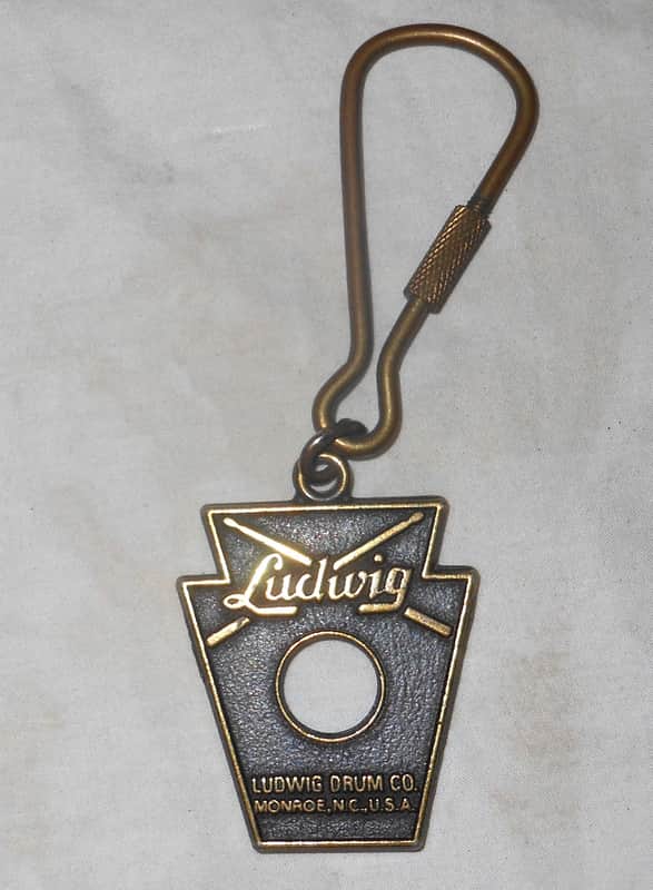 Vintage 1995 Ludwig Bronze Keystone Badge Key Fob for your car keys image 1