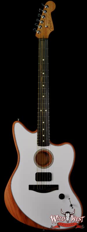 Fender American Acoustasonic Jazzmaster Ebony Fingerboard Arctic White image 1