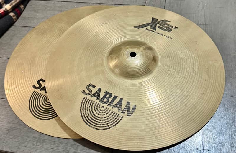 Sabian 14" XS20 Medium Hi-Hat Cymbals (Pair) 2003 - 2015 - Natural image 1