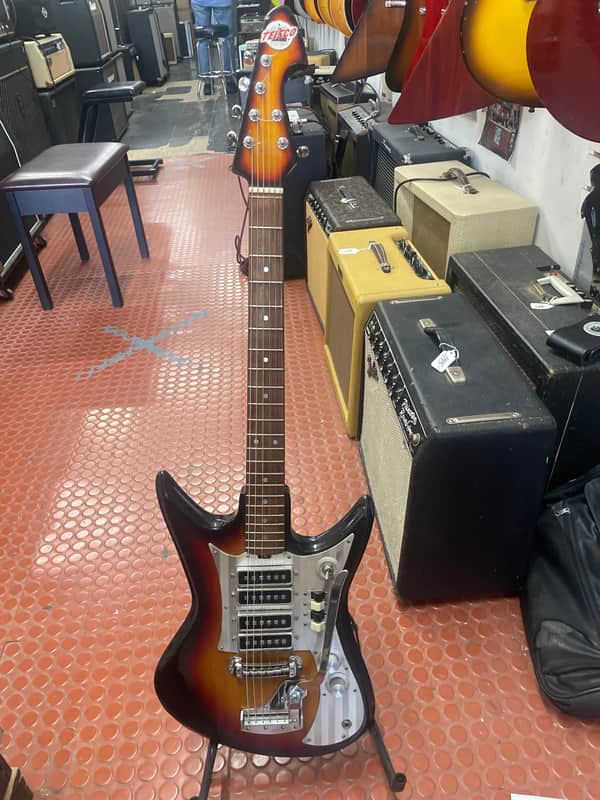 Tiesco (?) ET-460 electric guitar 1960,s - Sunburst - Good