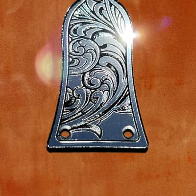 Truss Rod Cover for Epiphone Les Paul in Silver Acrylic Mirror image 1