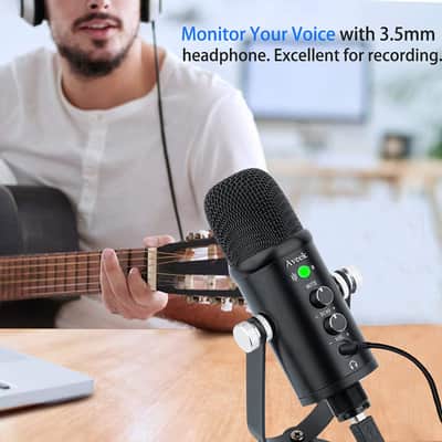 Aveek USB Condenser Microphone for PC, Mac, Laptop, Studio Recording, Streaming Broadcast, and Gaming with Mute and Echo Features image 5