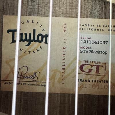 Taylor GTe Blacktop 2022 - Present - Blacktop image 9