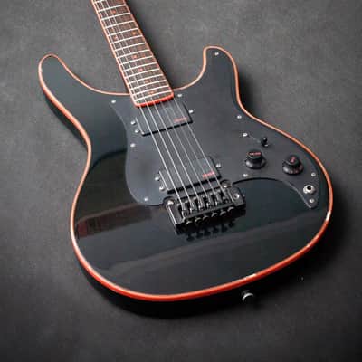 RARE '84 Washburn FORCE 6 Vibrato BBR Black With Red Binding image 1