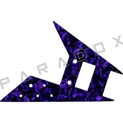 Custom Pickguard For 2016 Made In Korea Dean Michael Schenker Retro Flying V - Purple Pearl/Black/White/Black .090"
