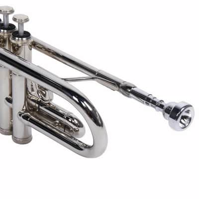 School Band Student Professional Concert Brass Student Bb Trumpet Silver image 3