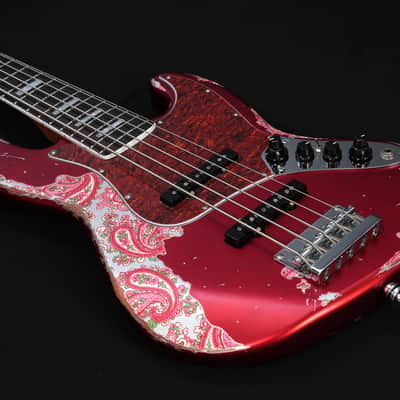 Dhatarattha DEB5 Jazz Bass 5 string - PAISLEY RELIC(Factory Mint Promotional Unit) image 5