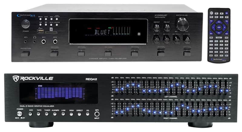 Technical Pro 6000 Watt 6-Zone, 12 Speaker Home Theater Bluetooth Receiver+EQ image 1