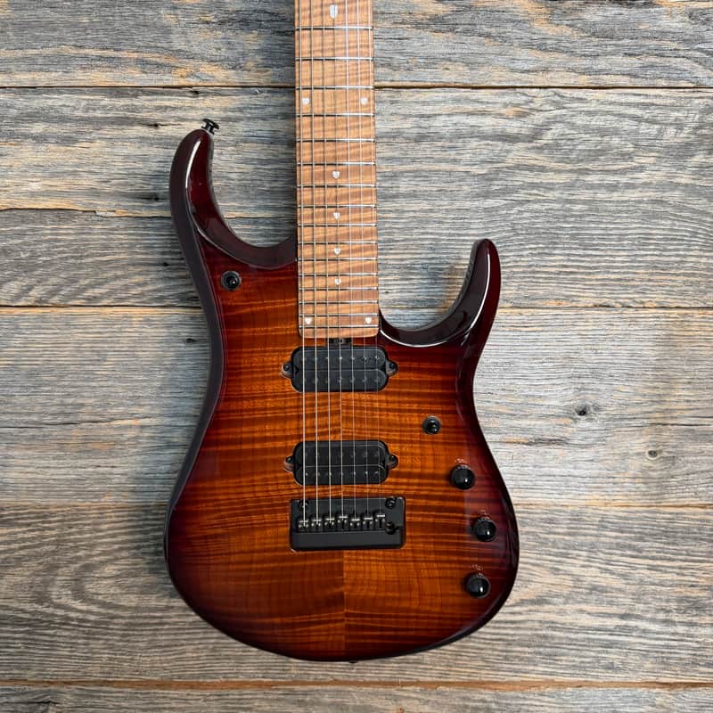 Ernie Ball Music Man JP15 7-String Electric Guitar - Amber Waves Flame image 1