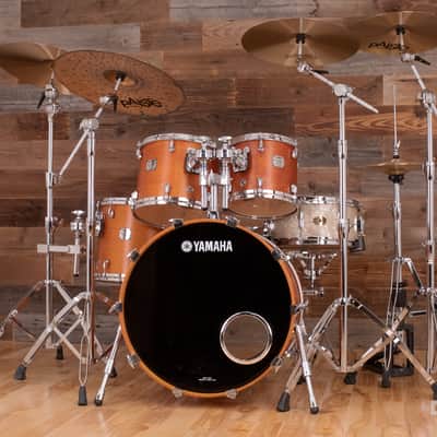 YAMAHA MAPLE CUSTOM ABSOLUTE NOUVEAU 4 PIECE DRUM KIT, VINTAGE NATURAL (PRE-LOVED) image 2