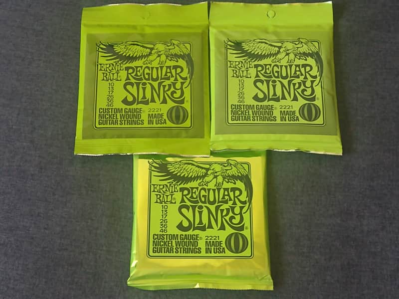 Ernie Ball x3 packs 10-46 regular slinky - LOW PRICE bargain. image 1
