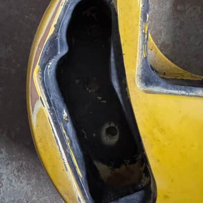 Yellow Mini Electric Pignose Style Guitar Body DIY Project image 4