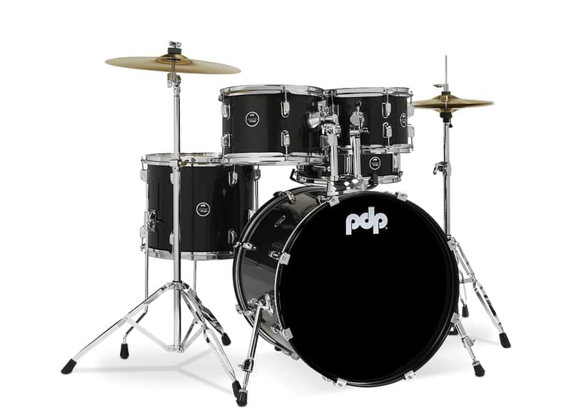 PDP Center Stage 5-Piece Drum Set with Hardware and Cymbals (Iridescent Black Sparkle)