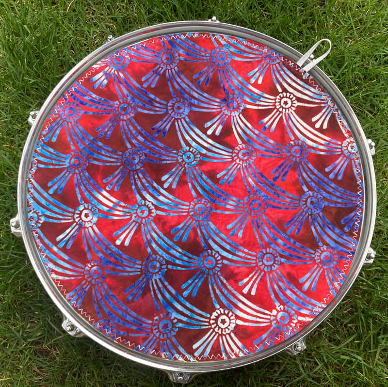 14" reversible Drum Bunny cotton drum cover - partial mute - dampener - compare to Big Fat Snare Drum Quesadilla, Drum Tortilla image 1
