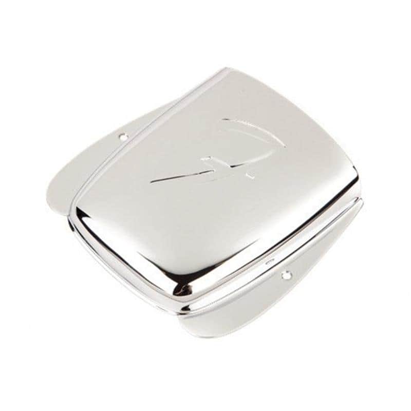 Fender Vintage-Style Jazz Bass "F" Bridge Cover - Chrome image 1