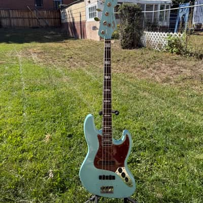 2024 Fender Custom Shop Limited Edition '66 Jazz Bass - Journeyman Relic - Aged Daphne Blue - 9.4lbs - RARE! Matching Headcap image 1