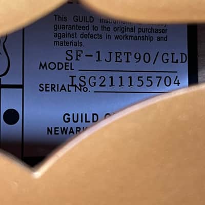 Guild SF-1 Starfire 1 Jet 90 Semi-Hollow Body Electric Guitar - Satin Gold image 21