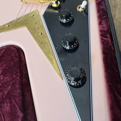 2023 Gibson Custom Shop 1958 Reissue Flying V Shell Pink Gibson Garage Exclusive image 7
