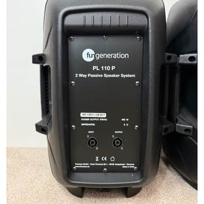 Fun Generation PL 110 P - PA Speaker - Black - Very Good w/ Original Box & Manuals image 3